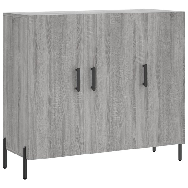 vidaXL Buffet sonoma gris 90x34x80 cm bois d'ingénierie