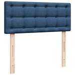 vidaXL Sommier à lattes de lit avec matelas bleu 120x190 cm tissu