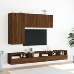 vidaXL Meuble TV mural chêne marron 60x30x30 cm bois d'ingénierie