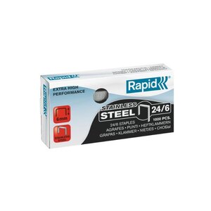 Bte de 1000 Agrafes 24/6mm Stainless SuperStrong RAPID