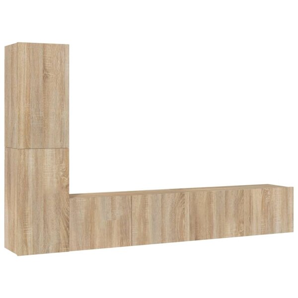 vidaXL Ensemble de meubles TV 4 Pièces Chêne sonoma Bois d'ingénierie