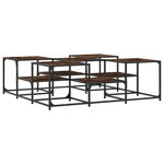 vidaXL Table basse chêne fumé 121x121x40 cm bois d'ingénierie