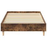 vidaXL Cadre de lit sans matelas chêne fumé 100x200 cm bois ingénierie
