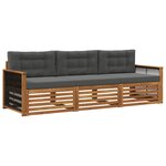 vidaXL Ensemble de canapés d'extérieur 3 pc Naturel et Anthracite