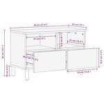 vidaXL Meuble TV marron 70x33x46 cm bois massif de manguier