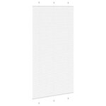 vidaXL Store plissé blanc 110x200cm largeur du tissu 109 4cm polyester