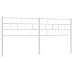 vidaXL Tête de lit métal blanc 160 cm