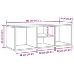 vidaXL Banc à chaussures Blanc 105x35x35 cm Aggloméré