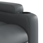 vidaXL Fauteuil de massage inclinable électrique gris similicuir