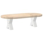 vidaXL Pieds de table basse en forme de X  2 pièces  blanc  30 x (30-31) cm  acier