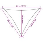 vidaXL Voile d'ombrage gris clair 2 5x2 5x3 5 m 100  polyester oxford