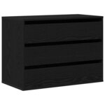 vidaXL Commode Chêne noir 80 x 41 x 58 cm Bois d'ingénierie