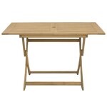 vidaXL Table pliable de jardin 120x70x75 cm bois d'acacia solide