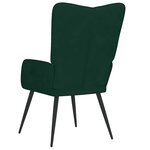 vidaXL Chaise de relaxation Vert foncé Velours