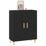 vidaXL Buffet Noir 69 5x34x90 cm Bois d'ingénierie