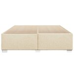 vidaXL Cadre de lit sans matelas crème 200x200 cm tissu