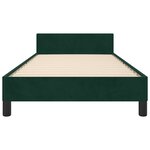 vidaXL Cadre de lit sans matelas vert foncé 90x190 cm velours