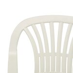 vidaXL Chaises empilables de jardin 45 Pièces Plastique Blanc