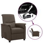 vidaXL Fauteuil Marron Tissu