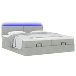 VidaXL Cadre de lit ottoman et matelas gris clair 160x200cm velours
