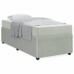 vidaXL Cadre de lit avec matelas Autre Gris clair 90 x 200 cm Velours