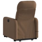 vidaXL Fauteuil inclinable de massage électrique Marron Tissu