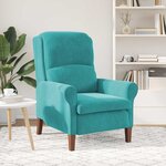 vidaXL fauteuil Turquoise 76 x 94 x 102 cm Velours