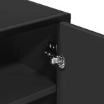 vidaXL Étagère à chaussures noir 48x38x97 5 cm bois d'ingénierie