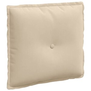 vidaXL Coussin de Dos Crème 50 x 45 cm Tissu en microfibre