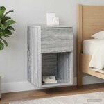 vidaXL Armoire de lit 2 Pièces Sonoma gris 29 x 31 5 x 49 cm