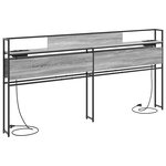 vidaXL Tête de lit de rangement Sonoma gris 180 cm Bois d'ingénierie