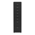 Caisson de bureau armoire meuble de rangement à roulettes avec 8 tiroirs 109 x 28 x 41 cm noir 03_0009114