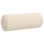 vidaXL Coussins d'accent 2 Pièces Beige Ø 25 x 70 cm Tissu en microfibre
