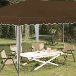 vidaXL Tente de fête pop-up 575 x 290 x 245 cm Taupe
