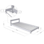 Lit enfant DREAMY 80 x 180 gris clair