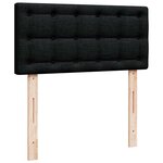 vidaXL Sommier à lattes de lit avec matelas Noir 100x200 cm Tissu