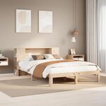 vidaXL Lit bibliothèque sans matelas 160x200 cm bois massif de pin