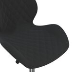 vidaXL Chaise pivotante de salle à manger Noir Velours