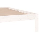 vidaXL Cadre de lit Blanc Bois massif 180x200 cm Super King