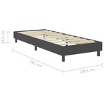 vidaXL Sommier à lattes de lit Gris Tissu 100x200 cm