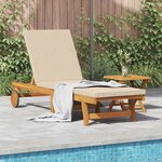 vidaXL Transat 1-personne Marron 63 x 199 x 85cm Bois d'acacia massif