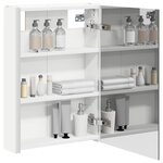 vidaXL Armoire Miroir de Salle de Bain Blanc 43 x 11 5 x 60 5 cm
