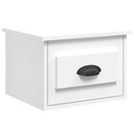 vidaXL Tables de chevet murales 2 Pièces blanc 41 5x36x28 cm