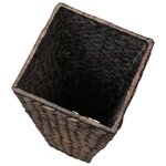 vidaXL Lits surélevés 3 Pièces Jacinthe d'eau Marron foncé
