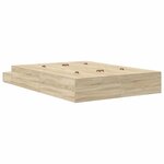 vidaXL Cadre de lit avec rangement Chêne Sonoma 226.5 x 135 x 31.5 cm