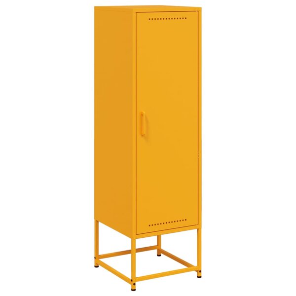 vidaXL Buffet jaune moutarde 36x39x123 cm acier