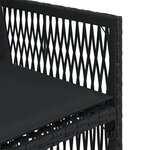 vidaXL Chaises de jardin lot de 4 avec coussins noir résine tressée