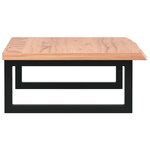 vidaXL Étagère de vasque murale acier et bois de chêne massif