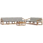 vidaXL Ensemble de canapés d'extérieur 8 Pièces Gris Naturel et Clair
