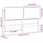 vidaXL Tête de lit capitonnée Brun et gris foncé 150 cm Pin massif